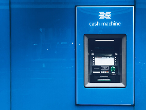The touch panel PC used on the bank ATM